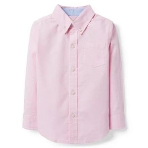 Janie and Jack Baby Boy Bubblegum Oxford Shirt 6-12M and 12-18M